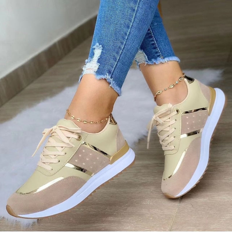 OCW Orthopedic Women Shoes Leather Breathable Comfy Summer Platform Sneakers