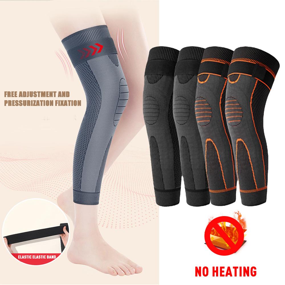 OCW Long Knee Compression Brace Pads Protect Leg Swelling Pain Arthritis Relieve
