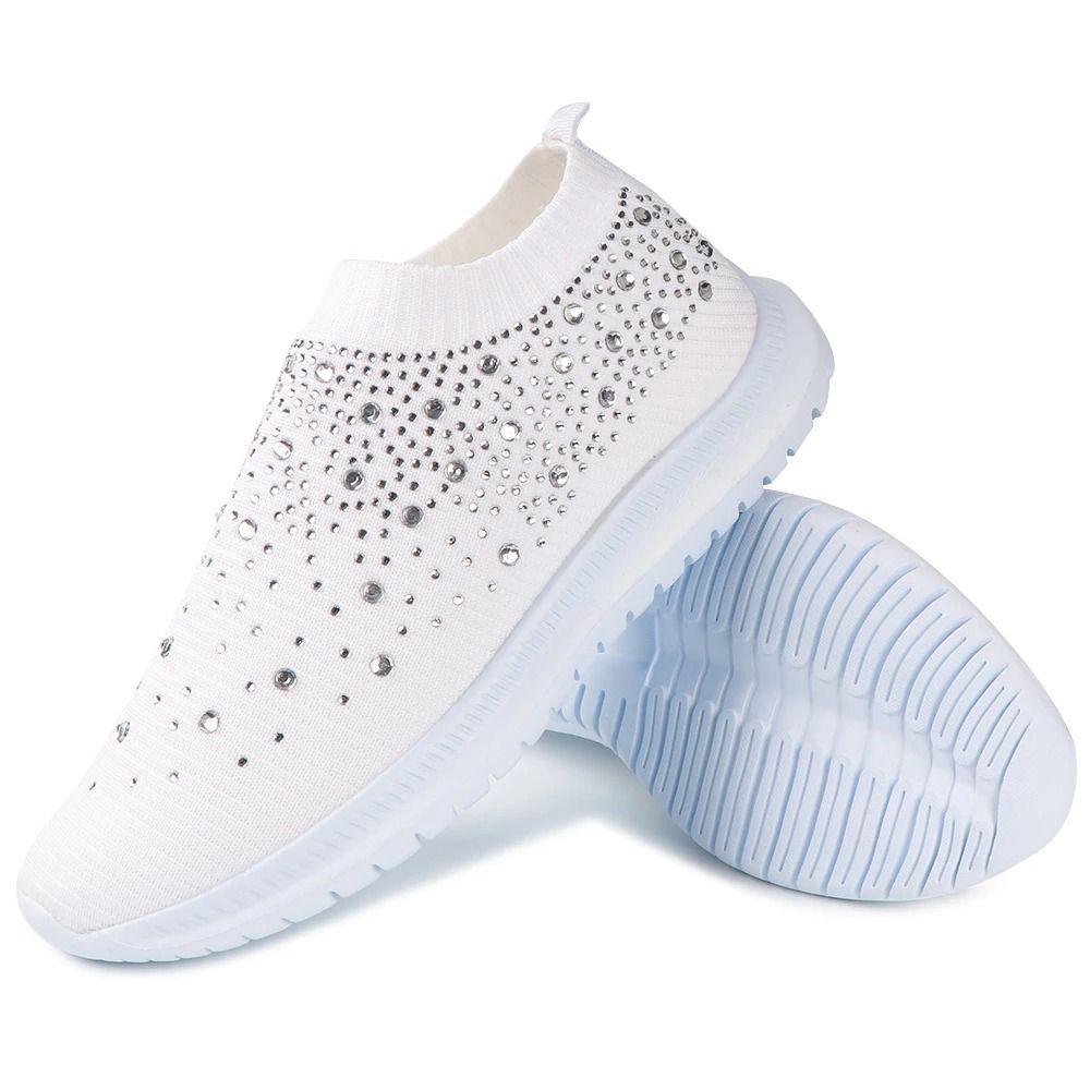 OCW Women Crystal Breathable Slip On Walking Summer Shoes