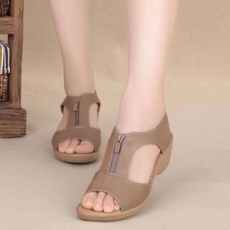 OCW New Summer High Heels Sandals For Women Open Toe Cut-Out Design