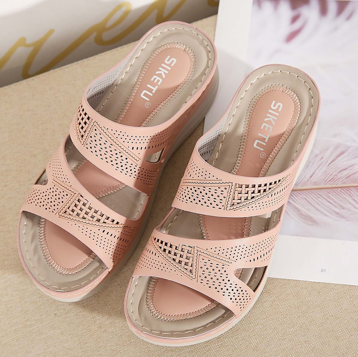 OCW Breathable Soft Leather Made Comfortable Sandals