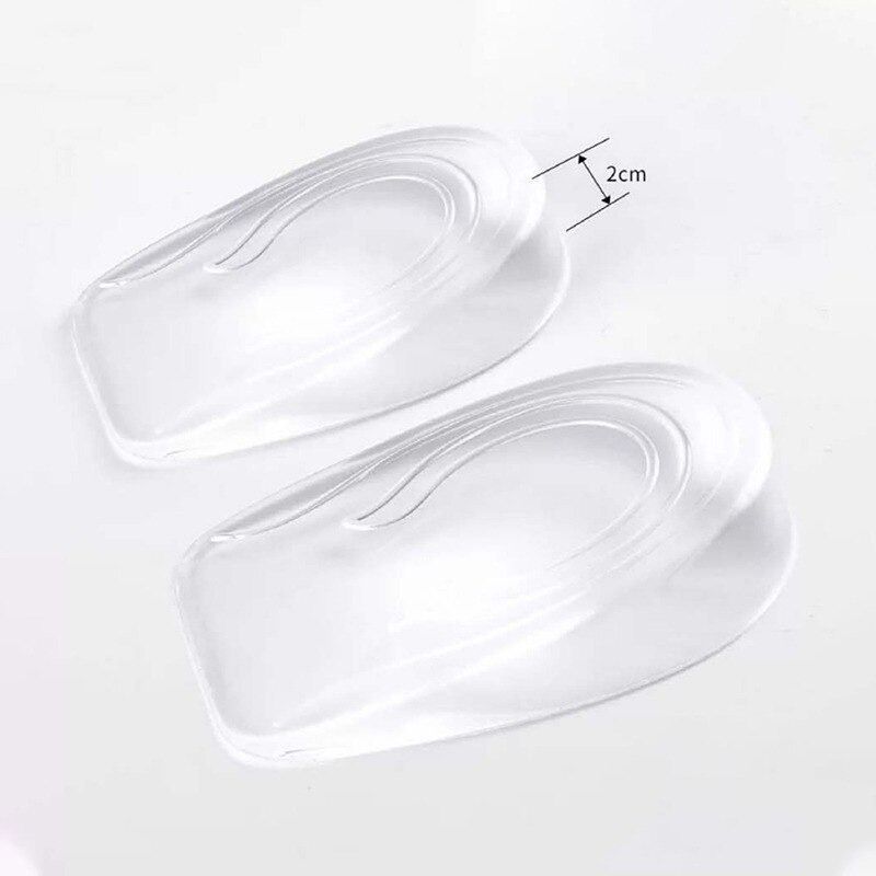 OCW Silicone Transparent Invisible Height Lift Heel Increase Heightened Gel Insole