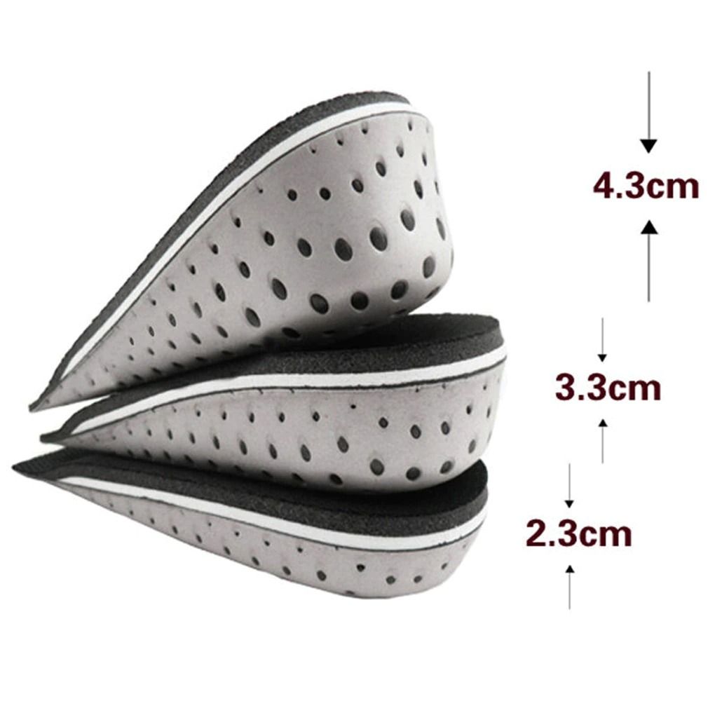 OCW Breathable Men Women Insoles Height Taller Elevator Cushion Heel Lift Insert Pads