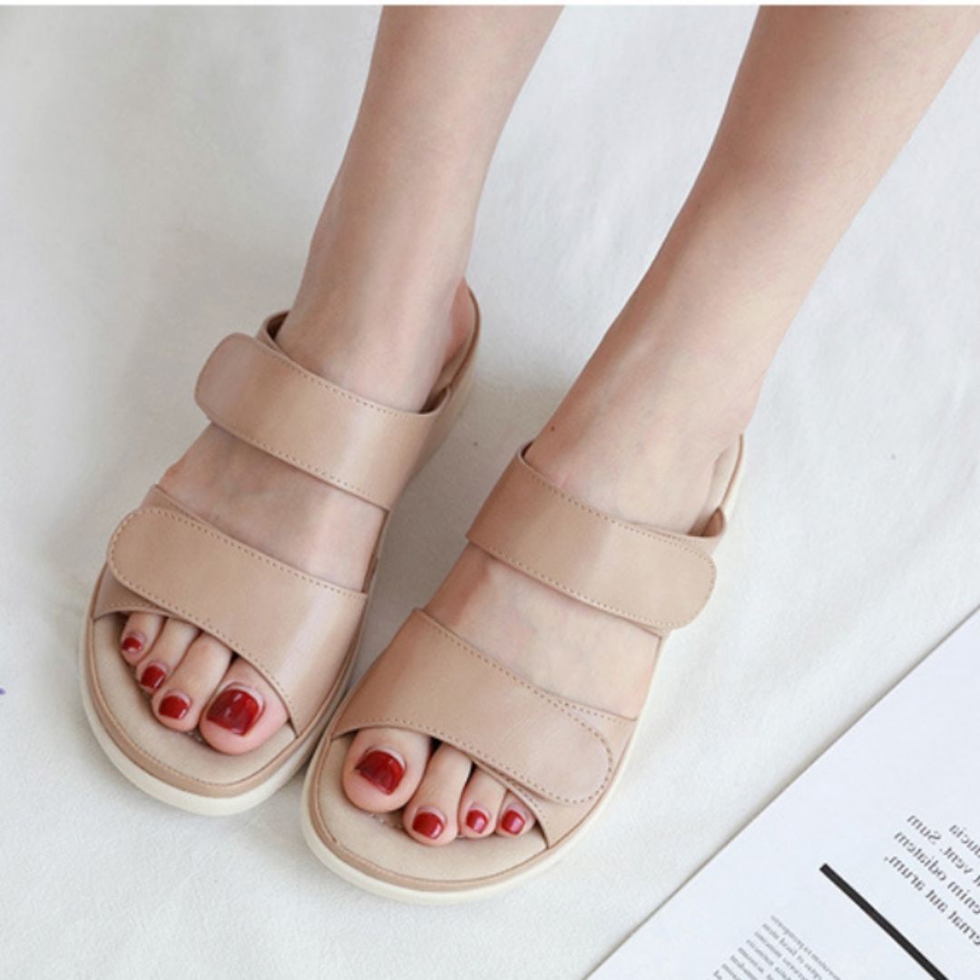 OCW Women Modern High Quality Leather Made Casual Comfortable Sandals