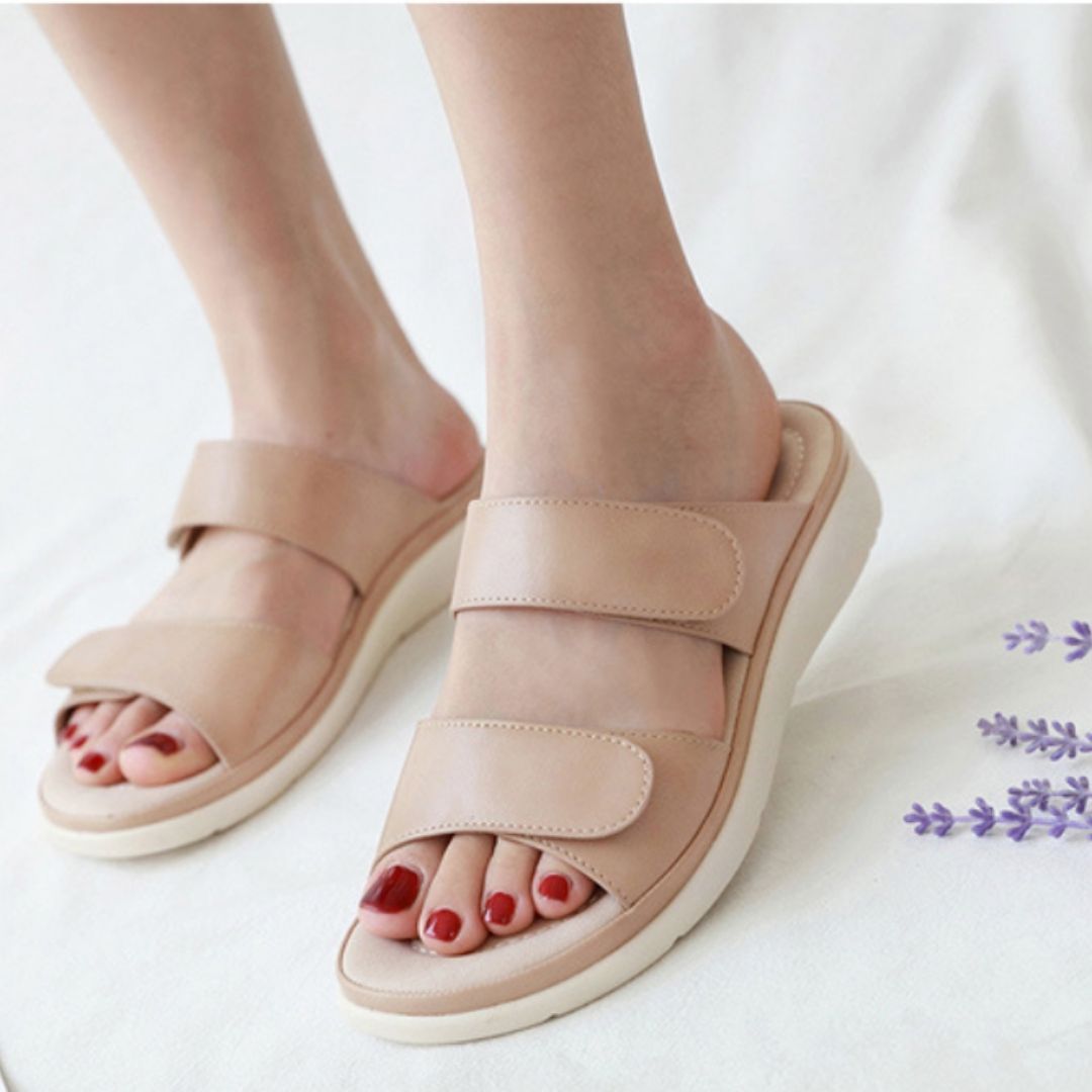 OCW Women Modern High Quality Leather Made Casual Comfortable Sandals