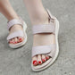 OCW Women Leather Made Casual Comfortable Sandals Buckle Strap Design