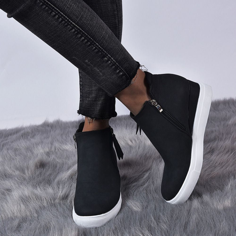 OCW Women Premium Made Modern Casual Side Zipper Shoes