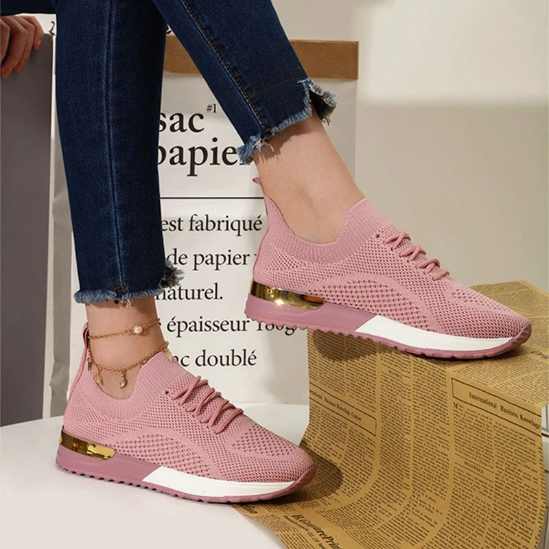 OCW Women Knitted Breathable Lightweight Sneakers Stretchy Comfortable Fashion