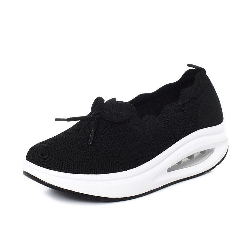 OCW Female Sneakers Height Increasing Mesh Upper Wedge Slip-on Shoes