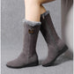 OCW Women Snow Winter Suede Boots Warm Fur Inside Modern Design Shoes