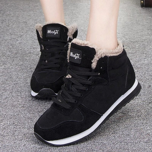 OCW Orthopedic Fur Warm Winter Inside Sneakers Snow Women Comfortable Ankle Shoes