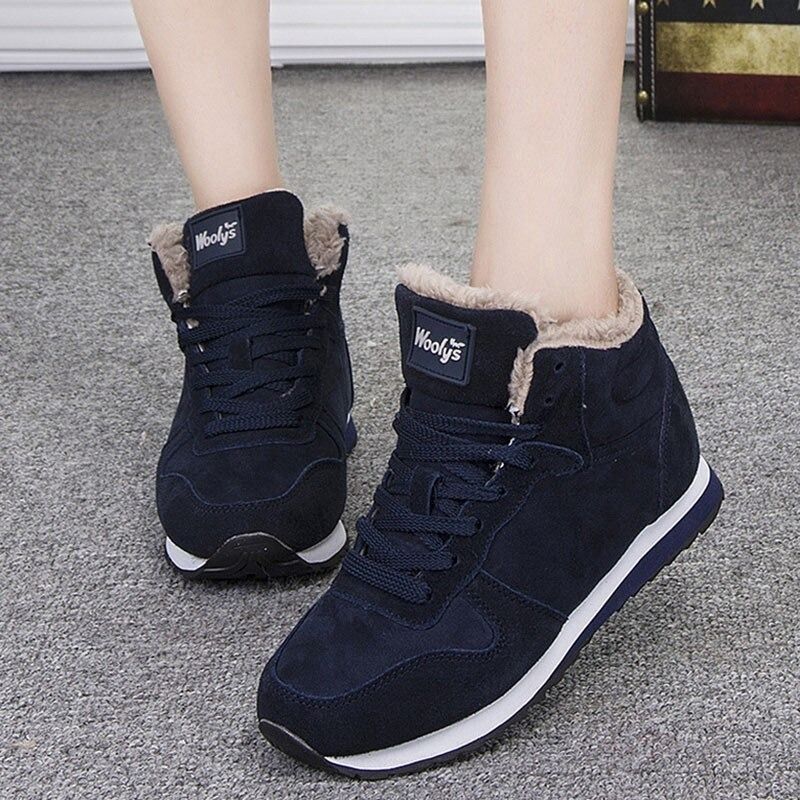 OCW Orthopedic Fur Warm Winter Inside Sneakers Snow Women Comfortable Ankle Shoes