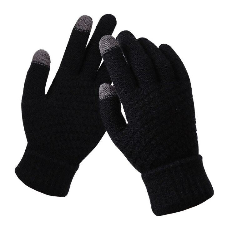 OCW Unisex Warm Winter Gloves Cashmere Thick Knitted Touch Screen