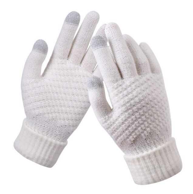 OCW Unisex Warm Winter Gloves Cashmere Thick Knitted Touch Screen