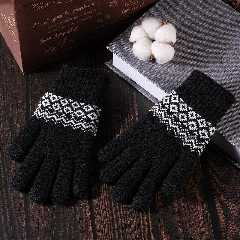 OCW Touch Screen Gloves Thick Knitted Thermal Winter Full Finger Design