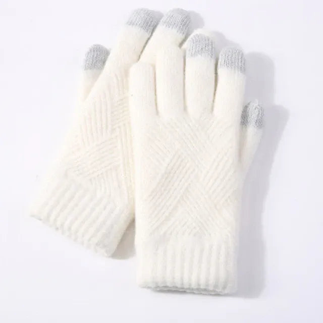 OCW Unisex Cotton Full Fingers Thick Warm Touch Screen Winter Gloves