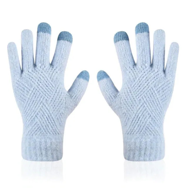 OCW Unisex Cotton Full Fingers Thick Warm Touch Screen Winter Gloves