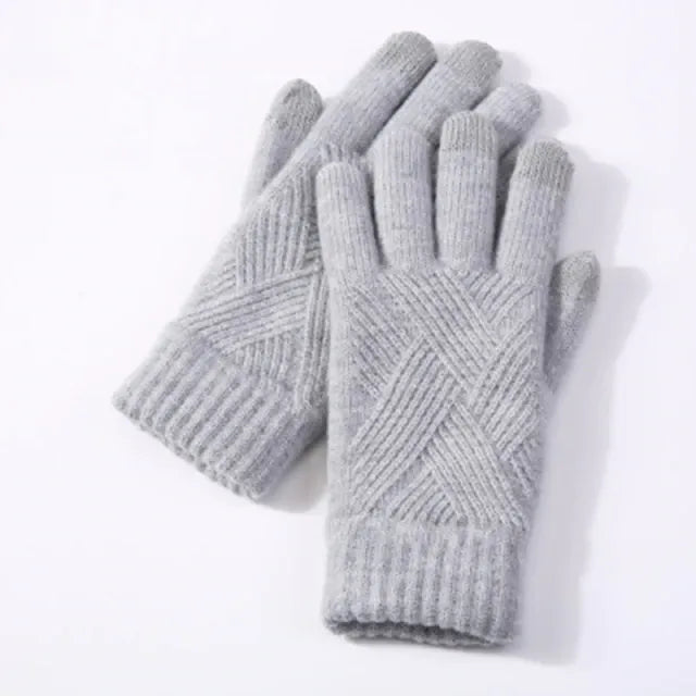 OCW Unisex Cotton Full Fingers Thick Warm Touch Screen Winter Gloves