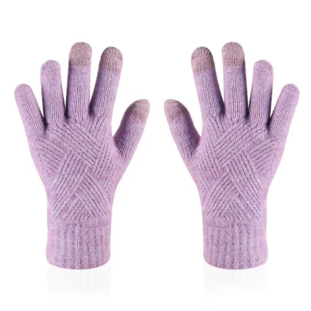 OCW Unisex Cotton Full Fingers Thick Warm Touch Screen Winter Gloves