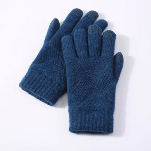 OCW Unisex Cotton Full Fingers Thick Warm Touch Screen Winter Gloves