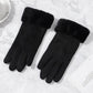 OCW Women Touchscreen Thick Warm Suede Elegant Winter Gloves