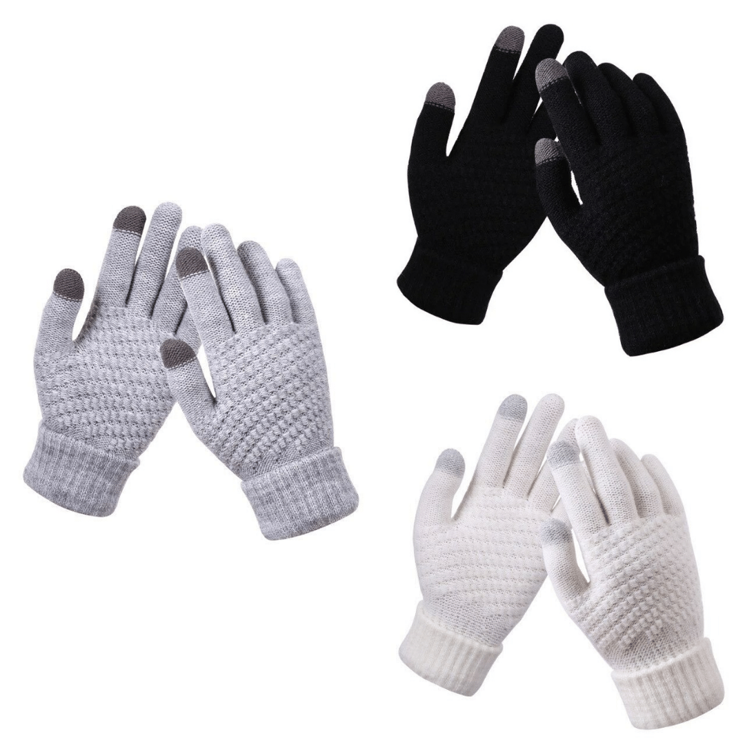 OCW Unisex Warm Winter Gloves Cashmere Thick Knitted Touch Screen