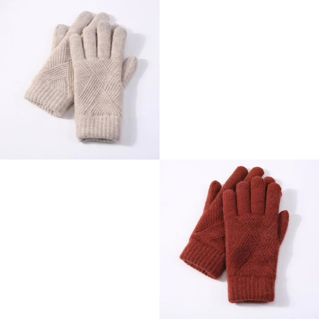 OCW Unisex Cotton Full Fingers Thick Warm Touch Screen Winter Gloves