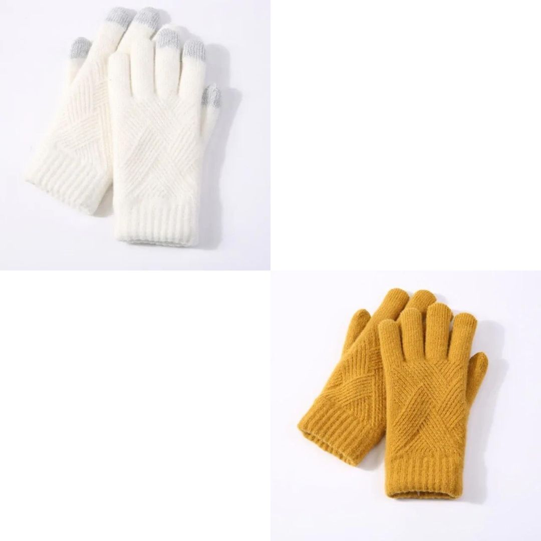 OCW Unisex Cotton Full Fingers Thick Warm Touch Screen Winter Gloves