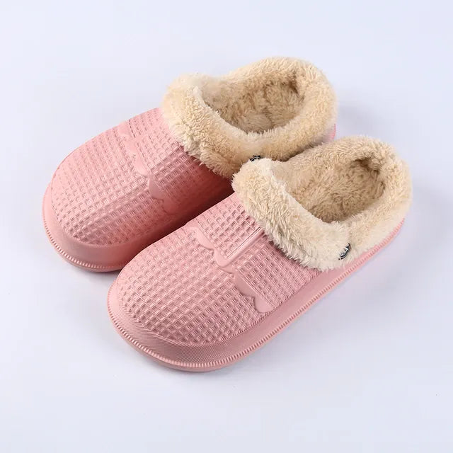 OCW Women Comfortable Lightweight Warm Fur Waterproof Home Winter Slippers