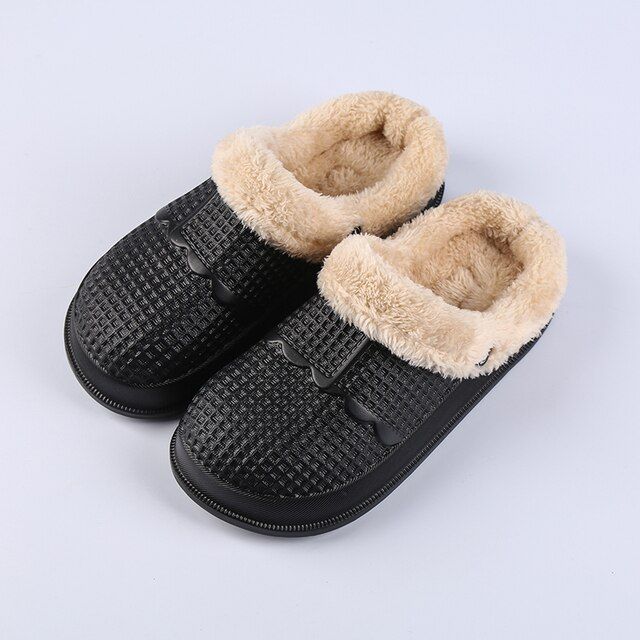 OCW Women Comfortable Lightweight Warm Fur Waterproof Home Winter Slippers