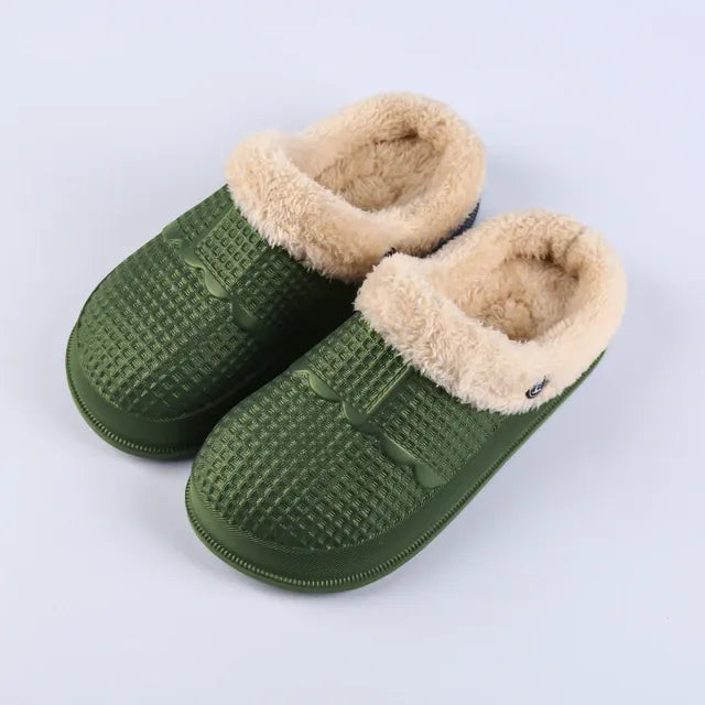 OCW Women Comfortable Lightweight Warm Fur Waterproof Home Winter Slippers