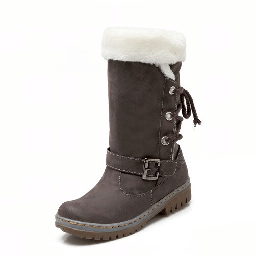 OCW Women Mid-Calf Comfortable Warm Fur Winter Boots