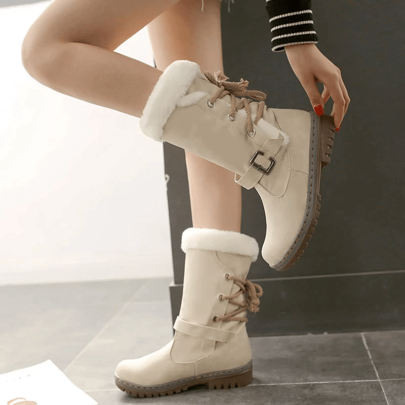 OCW Women Mid-Calf Comfortable Warm Fur Winter Boots