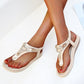 OCW Bohemian Women Fashion Crystal Rhinestone Slippers Casual Non-slip Sandals