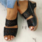 OCW Women Summer Embroidery Sandals Open Toe Platform Wedge Slides Beach