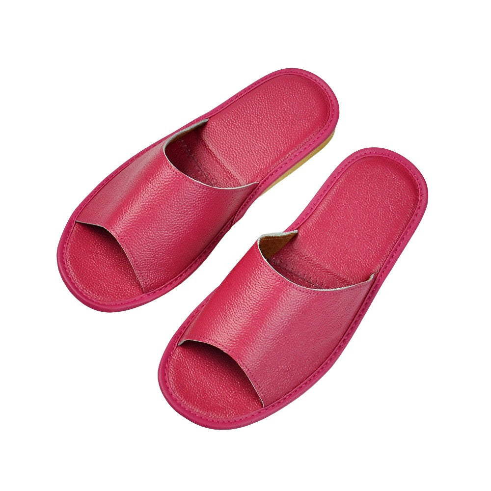 OCW Cow Leather Slippers Non-slip Women Fashion Casual Comfy Summer