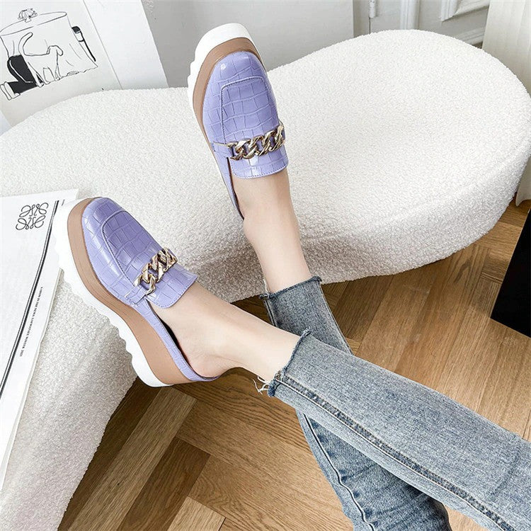 OCW Women Flip Flops Comfortable Platform Casual Round Toe Loafers