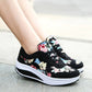 OCW Women Casual Shoes Printed Canvas New Arrival Fashion Lace-up Platform Sneakers