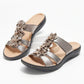 OCW Leather Orthopedic Sandals For Women Soft Unique Flower Detail