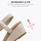 OCW Rhinestone Sandals For Women High Heel Soft Leather Crystal