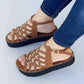 OCW Best Walking Sandals For Women Rivet Thick Platform Non-slip Chic Summer