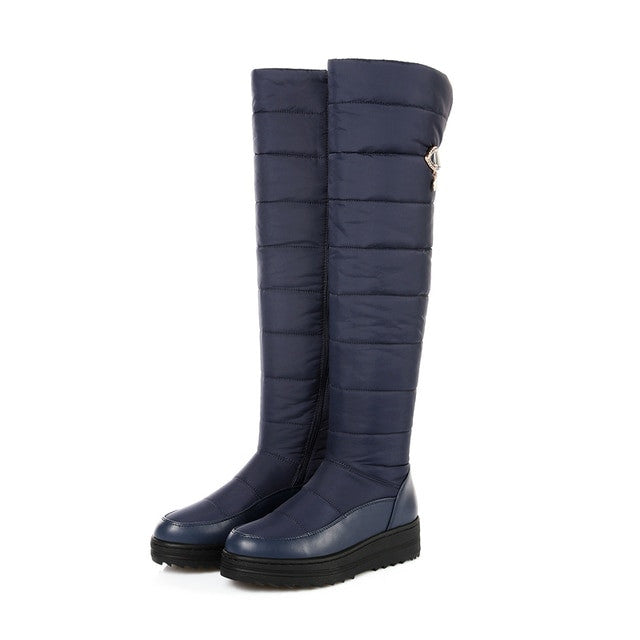 OCW Women Over-knee-high Snow Boots Winter Orthopedic Shoes