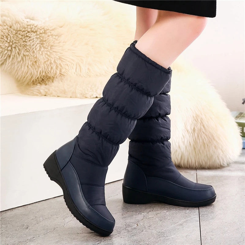 OCW Winter Warm Orthopedic Shoes Mid-calf Fur Snow Boots For Women