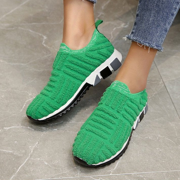 OCW Women Knitted Orthopedic Shoes Slip-on Leisure Sneakers