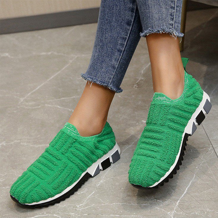 OCW Women Knitted Orthopedic Shoes Slip-on Leisure Sneakers