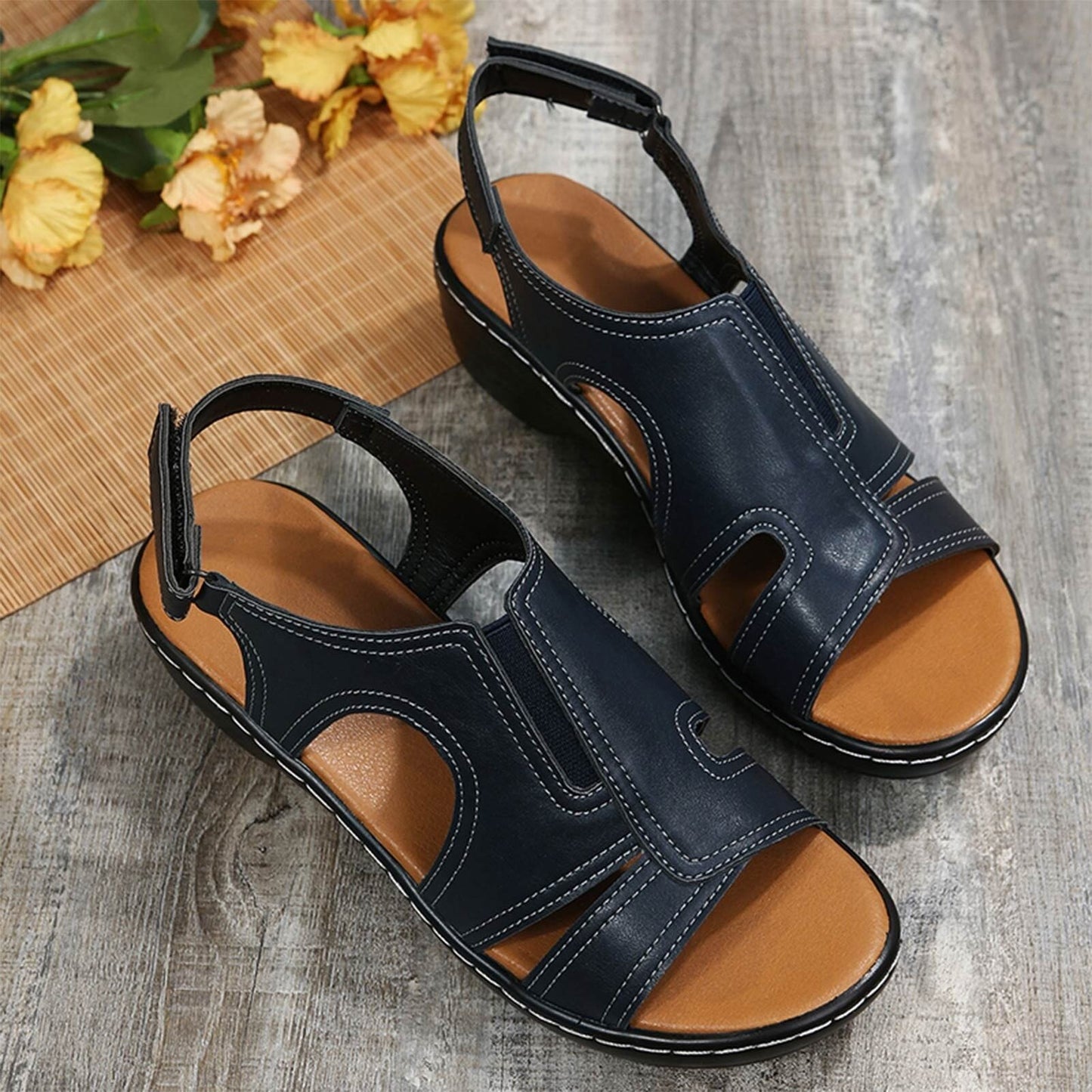 OCW Best Walking Sandals For Women Peep Toe Modern Summer