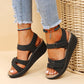 OCW FleekComfy New Summer Sewing Retro Buckle Strap Soft Platform Sandals