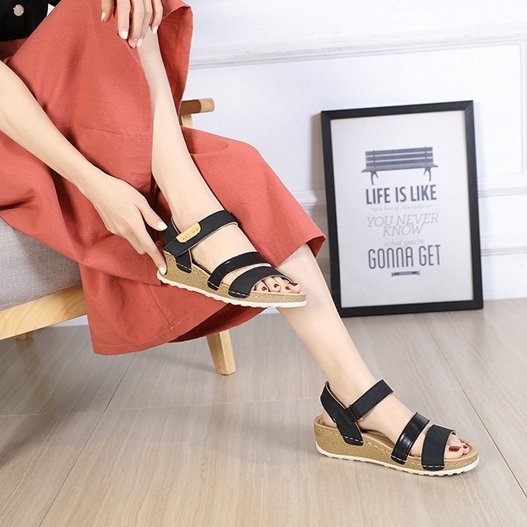 OCW Women Retro Orthopedic Sandals Slingback Wedge Summer Sandals