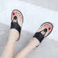 OCW Orthopedic Rhinestone Sandals For Women Sweat-absorbent Low Heel Flip-flops EVA Trendy