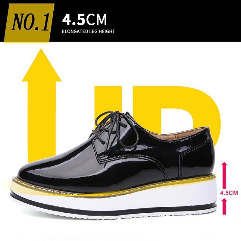 OCW Walking Shoes Women Anti-odor Wedge Oxford Shoes Leather Casual Spring Autumn